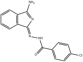 N-[(Z)-(3-aminoisoindol-1-ylidene)amino]-4-chlorobenzamide 结构式