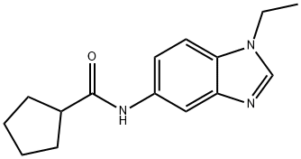 N-(1-ethylbenzimidazol-5-yl)cyclopentanecarboxamide 结构式