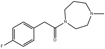 2-(4-fluorophenyl)-1-(4-methyl-1,4-diazepan-1-yl)ethanone 结构式