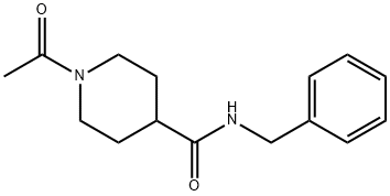 1-acetyl-N-benzylpiperidine-4-carboxamide 结构式