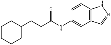 3-cyclohexyl-N-(1H-indazol-5-yl)propanamide 结构式