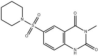 3-methyl-6-piperidin-1-ylsulfonyl-1H-quinazoline-2,4-dione 结构式