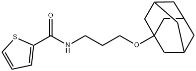 N-[3-(1-adamantyloxy)propyl]thiophene-2-carboxamide 结构式