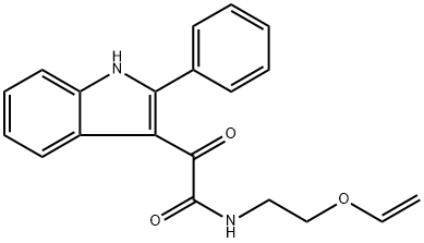 N-(2-ethenoxyethyl)-2-oxo-2-(2-phenyl-1H-indol-3-yl)acetamide 结构式
