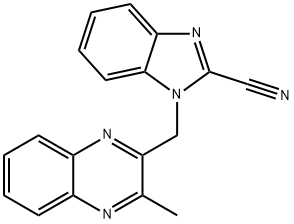 1-[(3-methylquinoxalin-2-yl)methyl]benzimidazole-2-carbonitrile 结构式