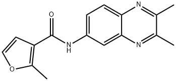 N-(2,3-dimethylquinoxalin-6-yl)-2-methylfuran-3-carboxamide 结构式