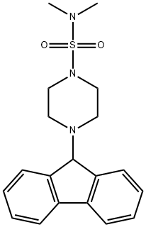 4-(9H-fluoren-9-yl)-N,N-dimethylpiperazine-1-sulfonamide 结构式