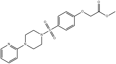 methyl 2-[4-(4-pyridin-2-ylpiperazin-1-yl)sulfonylphenoxy]acetate 结构式