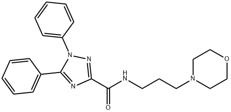 N-(3-morpholin-4-ylpropyl)-1,5-diphenyl-1,2,4-triazole-3-carboxamide 结构式