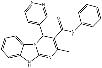 2-methyl-N-phenyl-4-pyridazin-4-yl-1,4-dihydropyrimido[1,2-a]benzimidazole-3-carboxamide 结构式