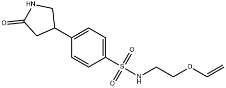 N-(2-ethenoxyethyl)-4-(5-oxopyrrolidin-3-yl)benzenesulfonamide 结构式