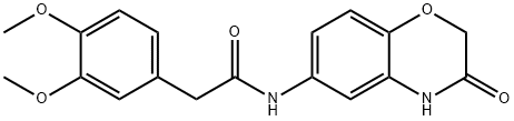 2-(3,4-dimethoxyphenyl)-N-(3-oxo-4H-1,4-benzoxazin-6-yl)acetamide 结构式