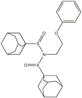 N-(1-adamantylsulfinyl)-N-(2-phenoxyethyl)adamantane-1-sulfinamide 结构式