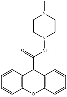 N-(4-methylpiperazin-1-yl)-9H-xanthene-9-carboxamide 结构式