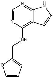 N-(furan-2-ylmethyl)-1H-pyrazolo[3,4-d]pyrimidin-4-amine 结构式