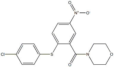 [2-(4-chlorophenyl)sulfanyl-5-nitrophenyl]-morpholin-4-ylmethanone 结构式