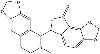 6-(6-methyl-7,8-dihydro-5H-[1,3]dioxolo[4,5-g]isoquinolin-5-yl)-6H-furo[3,4-g][1,3]benzodioxol-8-one 结构式