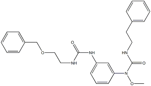 1-(2-phenylmethoxyethyl)-3-[3-(2-phenylmethoxyethylcarbamoylamino)phenyl]urea 结构式