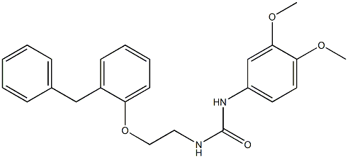 1-[2-(2-benzylphenoxy)ethyl]-3-(3,4-dimethoxyphenyl)urea 结构式