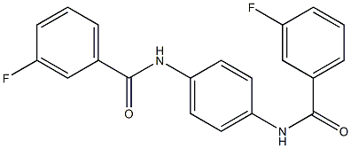 3-fluoro-N-[4-[(3-fluorobenzoyl)amino]phenyl]benzamide 结构式