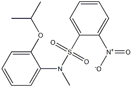 N-methyl-2-nitro-N-(2-propan-2-yloxyphenyl)benzenesulfonamide 结构式