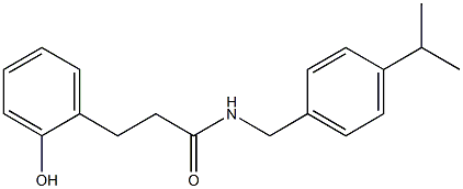 3-(2-hydroxyphenyl)-N-[(4-propan-2-ylphenyl)methyl]propanamide 结构式