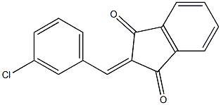 2-[(3-chlorophenyl)methylidene]indene-1,3-dione 结构式