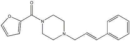 furan-2-yl-[4-[(E)-3-phenylprop-2-enyl]piperazin-1-yl]methanone 结构式