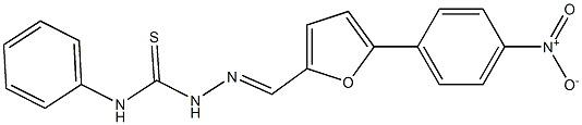 1-[(E)-[5-(4-nitrophenyl)furan-2-yl]methylideneamino]-3-phenylthiourea 结构式