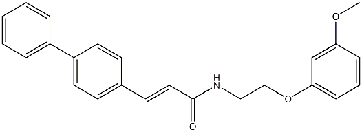 (E)-N-[2-(3-methoxyphenoxy)ethyl]-3-(4-phenylphenyl)prop-2-enamide 结构式