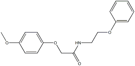 2-(4-methoxyphenoxy)-N-(2-phenoxyethyl)acetamide 结构式