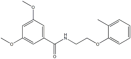 3,5-dimethoxy-N-[2-(2-methylphenoxy)ethyl]benzamide 结构式