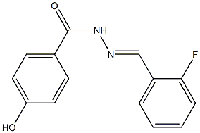 N-[(E)-(2-fluorophenyl)methylideneamino]-4-hydroxybenzamide 结构式