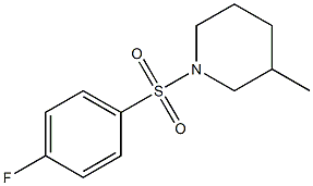 1-(4-fluorophenyl)sulfonyl-3-methylpiperidine 结构式