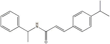 (E)-N-(1-phenylethyl)-3-(4-propan-2-ylphenyl)prop-2-enamide 结构式