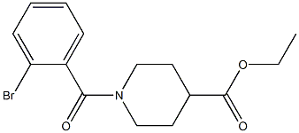 ethyl 1-(2-bromobenzoyl)piperidine-4-carboxylate 结构式