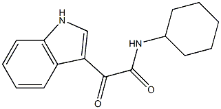 N-cyclohexyl-2-(1H-indol-3-yl)-2-oxoacetamide 结构式