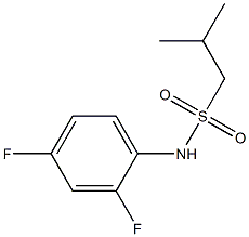 N-(2,4-difluorophenyl)-2-methylpropane-1-sulfonamide 结构式