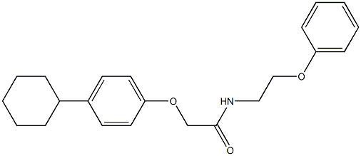 2-(4-cyclohexylphenoxy)-N-(2-phenoxyethyl)acetamide 结构式