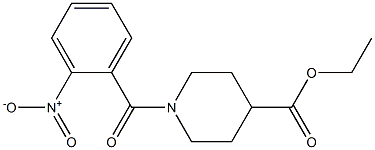 ethyl 1-(2-nitrobenzoyl)piperidine-4-carboxylate 结构式