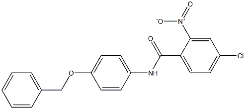 4-chloro-2-nitro-N-(4-phenylmethoxyphenyl)benzamide 结构式