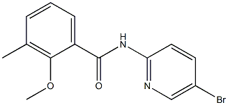 N-(5-bromopyridin-2-yl)-2-methoxy-3-methylbenzamide 结构式