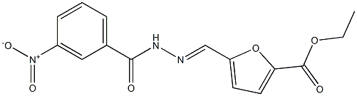 ethyl 5-[(E)-[(3-nitrobenzoyl)hydrazinylidene]methyl]furan-2-carboxylate 结构式