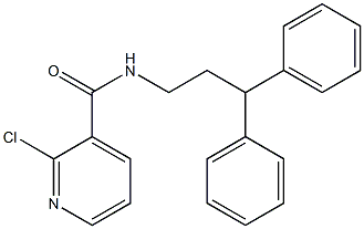 2-chloro-N-(3,3-diphenylpropyl)pyridine-3-carboxamide 结构式