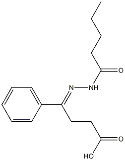 (4E)-4-(pentanoylhydrazinylidene)-4-phenylbutanoic acid 结构式