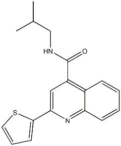 N-(2-methylpropyl)-2-thiophen-2-ylquinoline-4-carboxamide 结构式