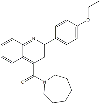 azepan-1-yl-[2-(4-ethoxyphenyl)quinolin-4-yl]methanone 结构式