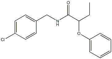 N-[(4-chlorophenyl)methyl]-2-phenoxybutanamide 结构式