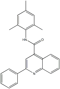 2-phenyl-N-(2,4,6-trimethylphenyl)quinoline-4-carboxamide 结构式