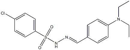 4-chloro-N-[(E)-[4-(diethylamino)phenyl]methylideneamino]benzenesulfonamide 结构式